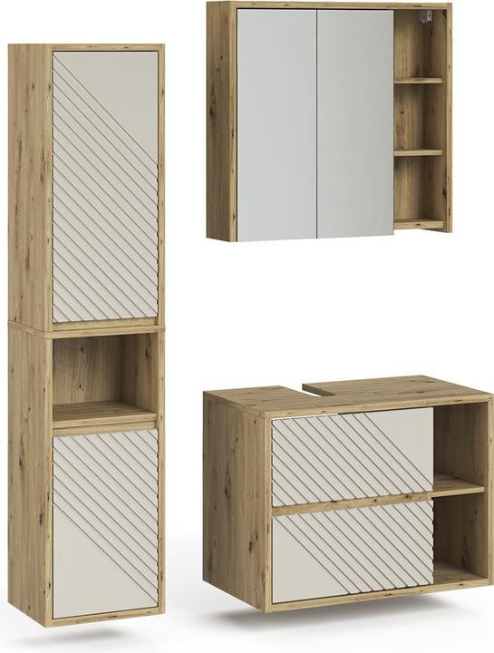Produktbild Vicco Badmöbel-Set Viola, Artisan-Eiche,.3 Teile