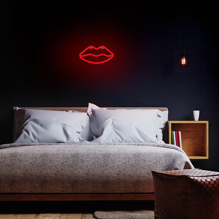 Produktbild Forever Light Neon LED Licht LIPS rot Fledermaus + USB FLNEO8 (Rot)