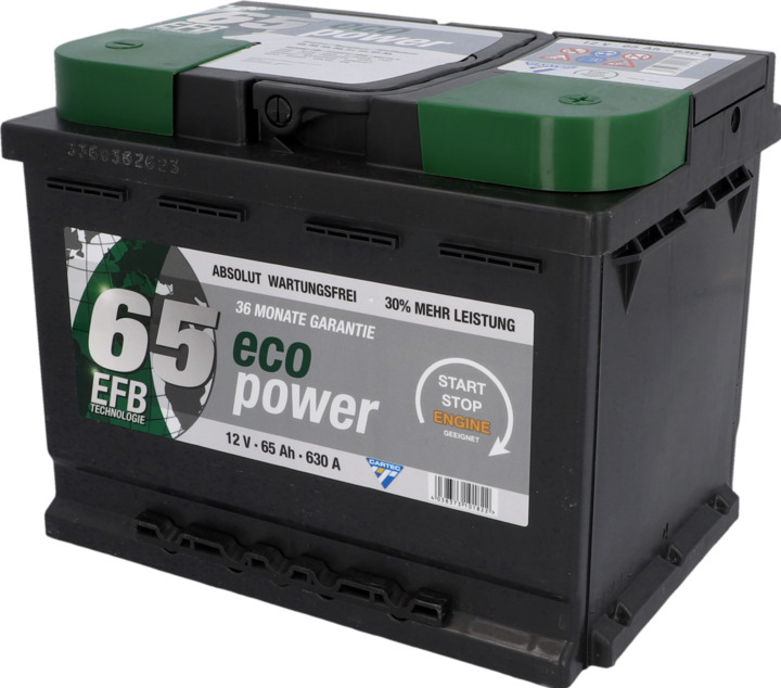 Actual product image Cartec Eco Power 65 EFB (12 V, 65 Ah, 570 A)