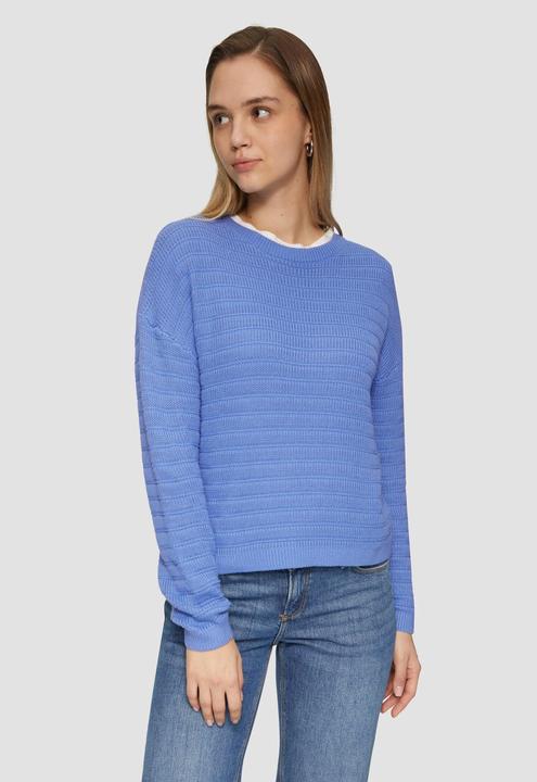 Immagine prodotto s.Oliver Strickpullover Baumwollmix-Pullover mit Strukturmuster (XL)