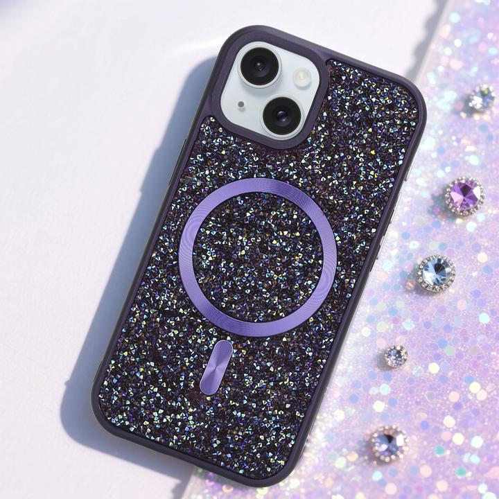 Produktbild Cadorabo iPhone 14 PLUS / 15 PLUS Hülle kompatibel mit MagSafe Glitzer Case (Apple iPhone 14 Plus, Meizu 15 Plus)