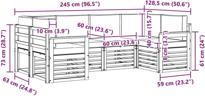 Produktbild vidaXL Outdoor-Sofa