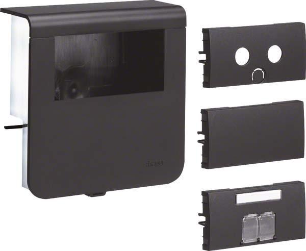 Actual product image Hager TEH SL200809159011 Scaffold carrier empty/carrier SL 20x80 graphite black (Duct, 2 cm)