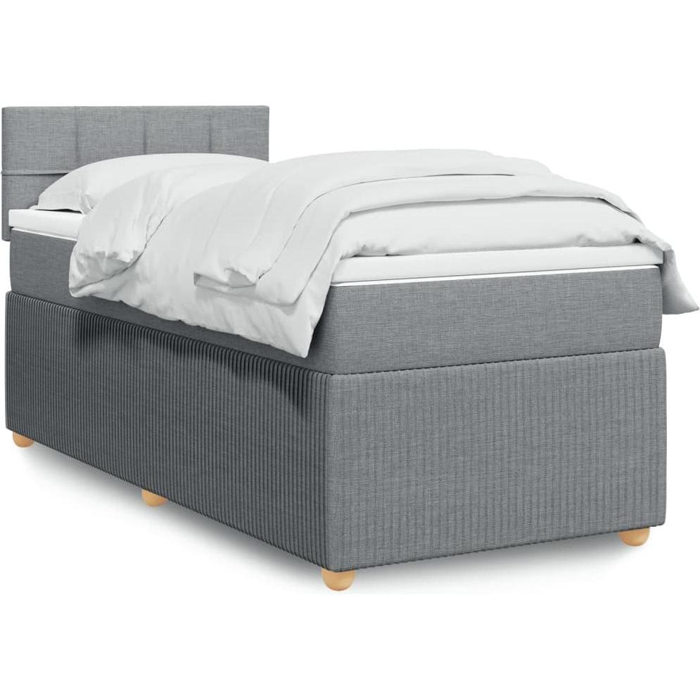 VidaXL, Bett, Bo x springbett mit Matratze 200 x 200 cm Stoff (200 x 200 cm)