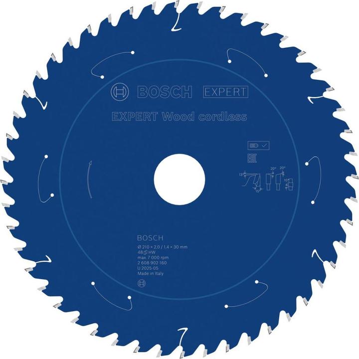 Bosch Professional Zubehör EXPERT Wood Kreissägeblatt, 210x30 mm, T48