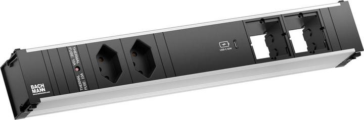 Produktbild Bachmann Einbausteckerleiste CONI, 2x T13, 1x USB C, 2x Custom leer (2 x, Typ 13)