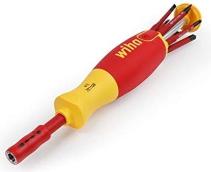 Actual product image Wiha Screwdriver with bit magazine (Slotted screws, Pozidriv cross recess (PZ))
