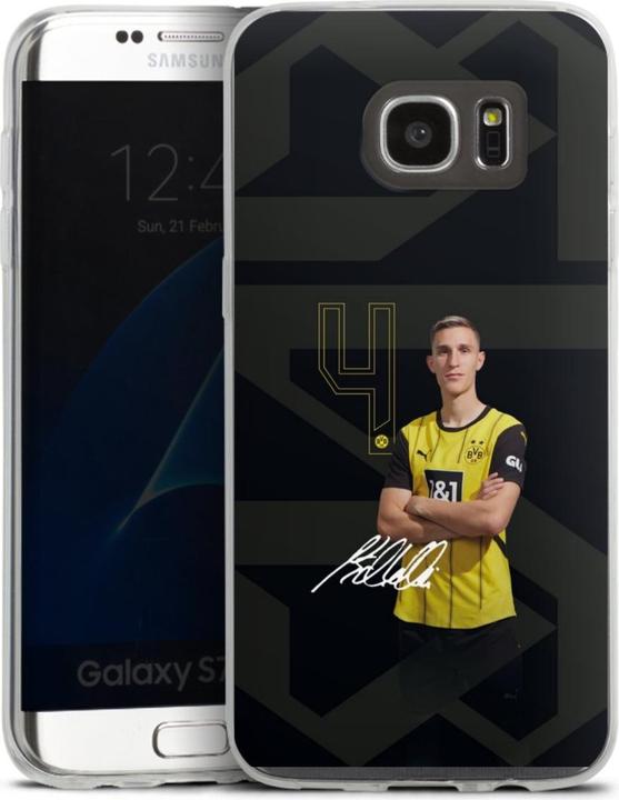 Produktbild DeinDesign Slim Case für Samsung Galaxy S7 Edge Silikon Hülle Ultra Dünn Handyhülle Borussia Dortmund (Samsung Galaxy S7 Edge)