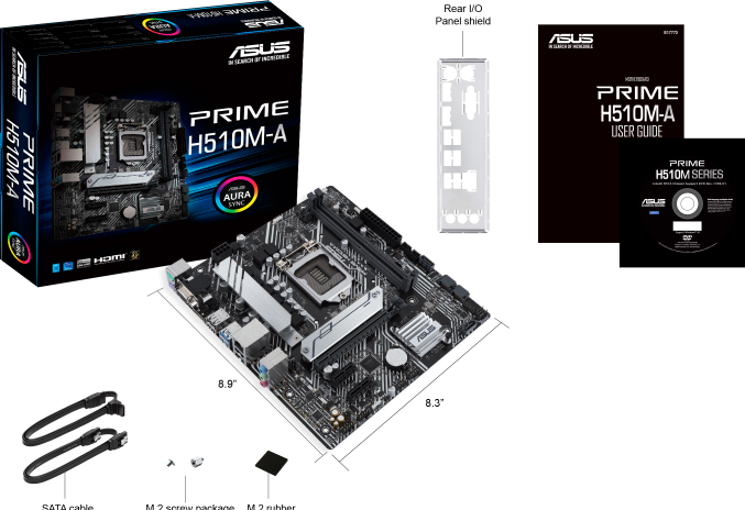 Actual product image ASUS PRIME H510M-A Motherboard (LGA 1200, Intel H510, mATX)