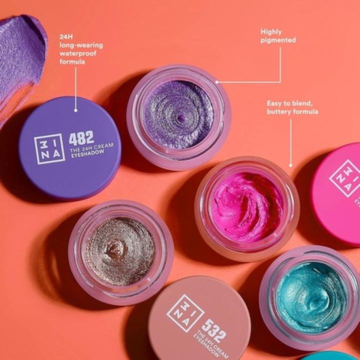 Immagine prodotto 3INA MAKEUP The 24H Cream Eyeshadow 575 Brown 24H Longwearing Waterproof Fast Drying Formula Creamy (575 Marrone)