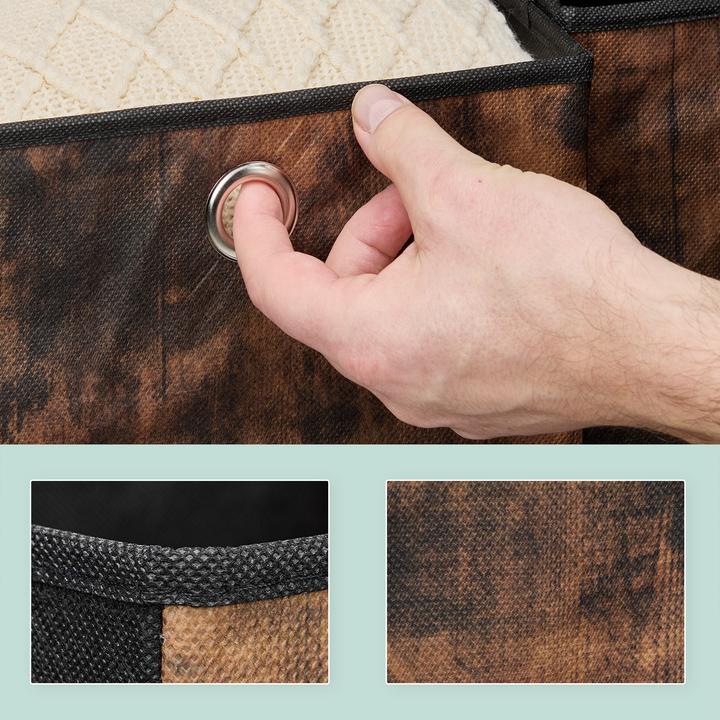 Actual product image Relaxdays 6x storage box (26 x 26 x 26 cm, 18 l)