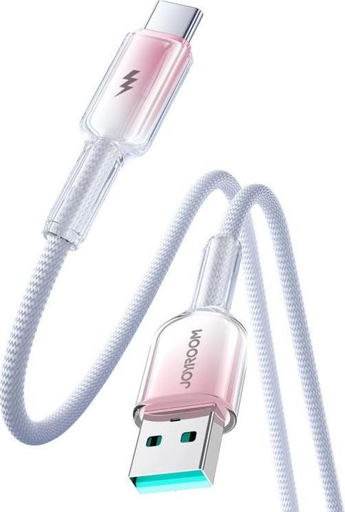 Produktbild Joyroom S-A42 Crystal Clear Series Fast Charging Data Cable USB-A to Type-C 3A 1.2m White (1.20 m, 27 W)