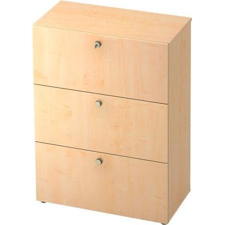 Hammerbacher, Aktenschrank, Hängeregisterschrank 3OH SG Ahorn/Ahorn (80 x 42 x 110 cm)