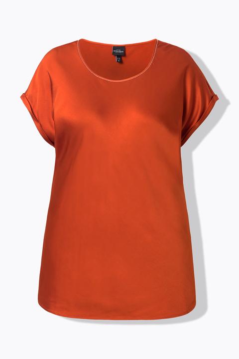 Actual product image Ulla Popken Cap Sleeve Satin Blouse (60)
