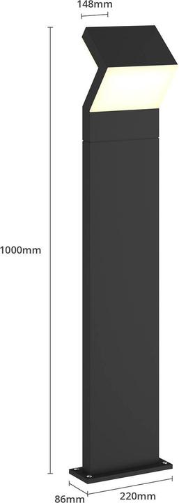 Produktbild Arcchio Havin Aussen Garten Leuchte H100 Dark Grey (1200 lm, IP65)