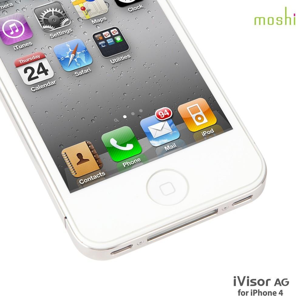 Thumbnail - Moshi iVisor AG Screen Protector for iPhone 4/4S (1 Stück, Apple iPhone 4s), Smartphone Schutzfolie, Transparent