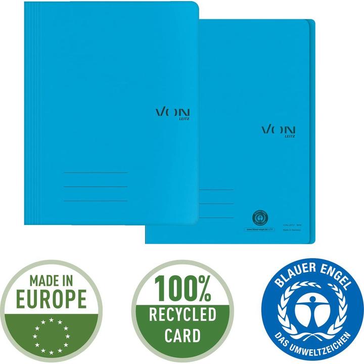 Image du produit von Dossier rapide avec mécanisme de reliure, A4, bleu, 10 pièces (A4, 10x)