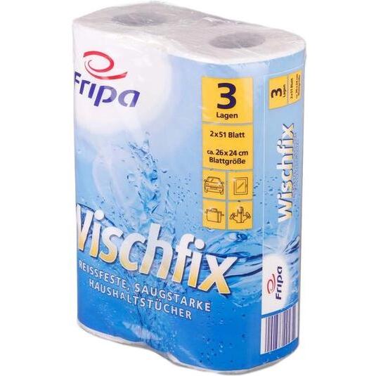 Thumbnail - Fripa Kchenrolle Wischfix, 3-lagig, hochweiá, Haushaltspapier, Weiss