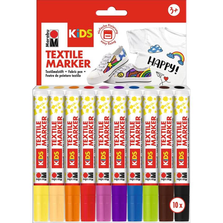 Image du produit Marabu Crayon textile KiDS (Multicolore, 10 x)