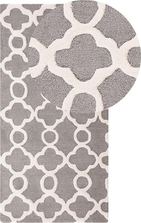Actual product image Beliani Dark-haired wool 80 x 150 cm gray ZILĖ (80 x 150 cm)