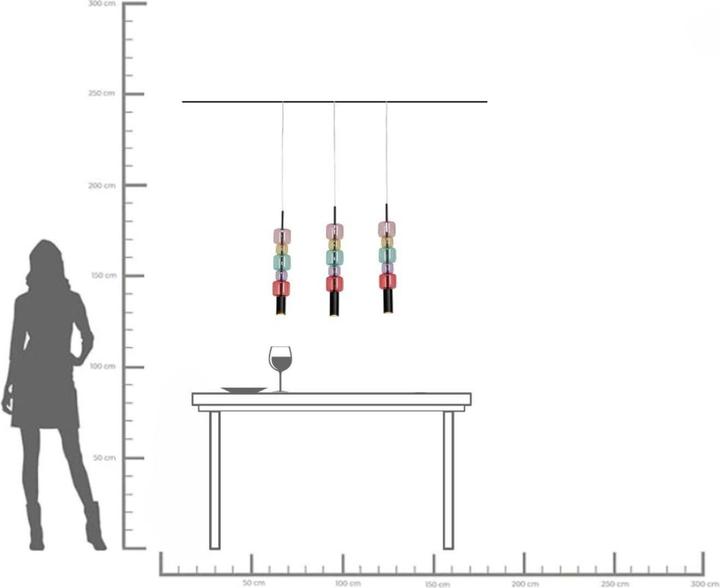 Produktbild Kare Design Hängeleuchte Candy Bar Colore 70cm (GU10)