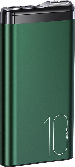 Usams Banque d'alimentation PB55 10000 mAh Green (10KCD14802) (10000 mAh, 37 Wh)