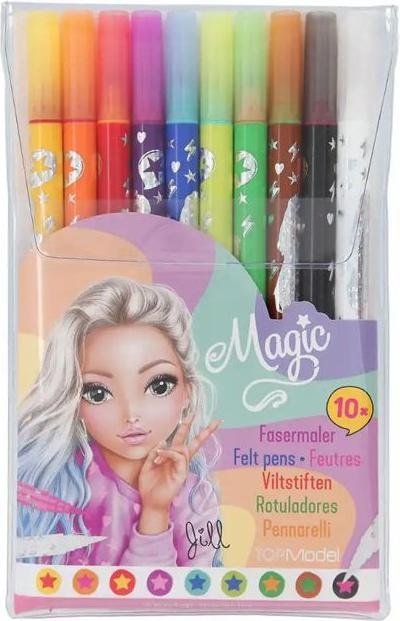 Actual product image Depesche 11398 TOPModel double fibre-tip pen set, ONE Magic pen and 9 felt-tip pens, each with two points. (Multicoloured, 10 x)