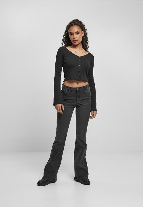 Produktbild Urban Classics Ladies Cropped Rib Cardigan - 14113 (S)