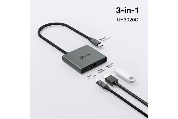 Actual product image TP-Link USB TYPE-C 3-PORT HUB (USB-C, 3 ports)