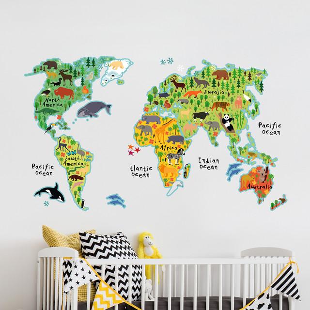 Actual product image Crearreda Wall sticker 47x67 cm World Map (47 x 67 cm)