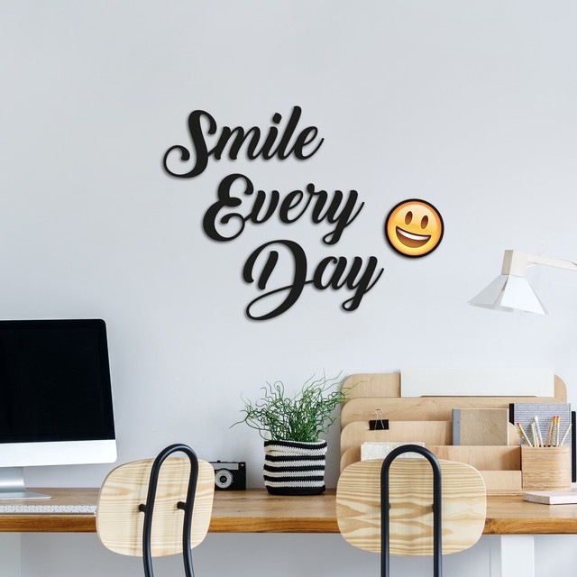 Immagine prodotto Crearreda Foam Wall Sticker 31x31 cm Smile Every Day (31 x 31 cm)