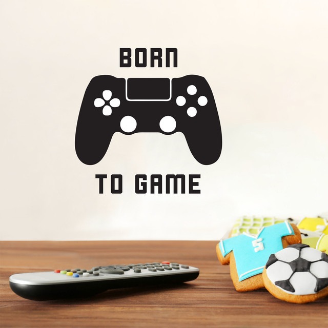 Immagine prodotto Crearreda Wallsticker 15x26 cm Born To Game (15 x 26 cm)
