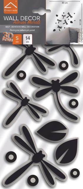 Crearreda Foam Wall Sticker 15x31 cm Dragonflies (15 x 31 cm)
