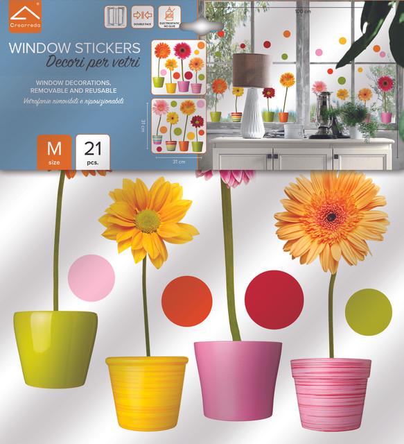 Actual product image Crearreda Windowsticker 31x31 cm Gerberas