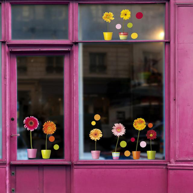 Actual product image Crearreda Windowsticker 31x31 cm Gerberas