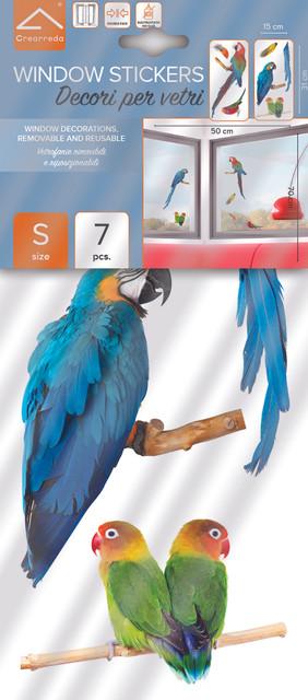 Produktbild Crearreda Fenstersticker Papageien (2 Sticker)