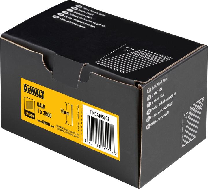 Produktbild DeWalt StauchkopfNägel 16A | PCK(2500)STAUCHK.NÄG.VZ 1,6X50