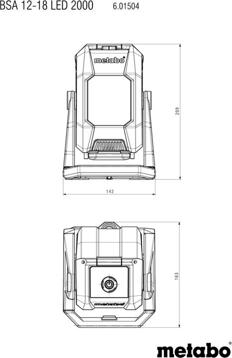 Actual product image Metabo Battery construction spotlight BSA 12-18 LED 2000 (2000 lm)