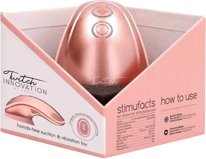 Actual product image Doc Johnson Innovation Twitch Hands free Suction & Vibration