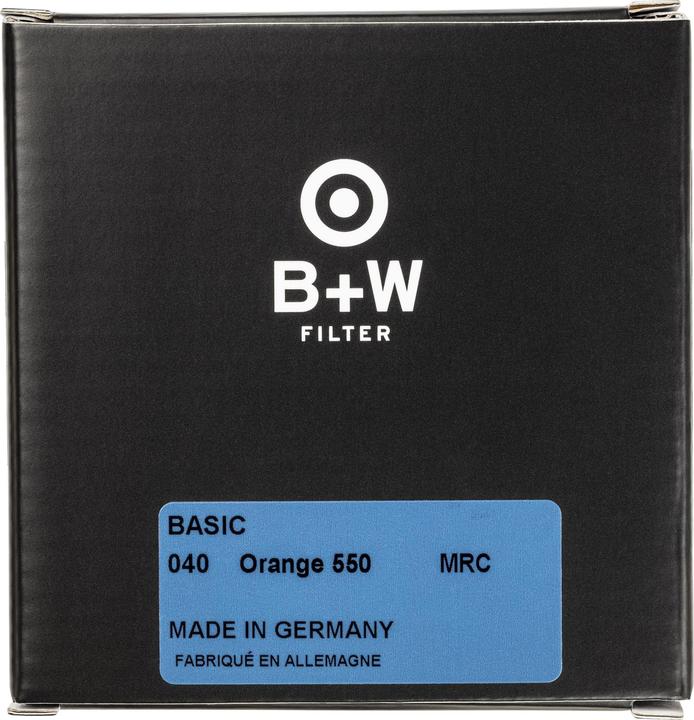 Actual product image B+W 040 Orange filter, 550, MRC/Basic 55mm (55 mm, Black Mist Filter, 550 mm)