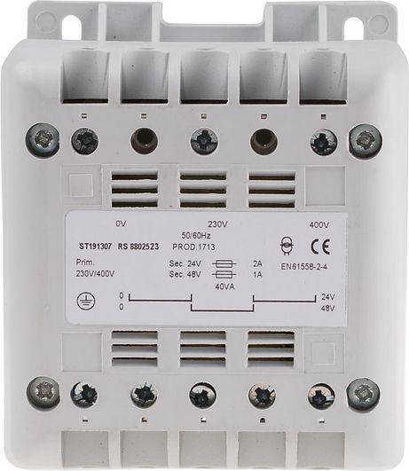 Produktbild RS PRO ControlPanel Transformer 40VA 2x0-24Vo/p