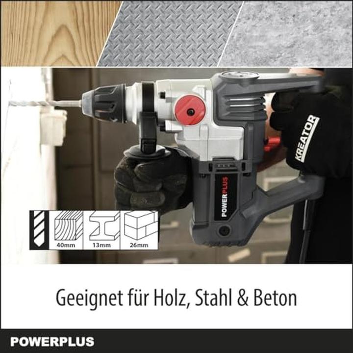 Immagine prodotto Powerplus POWE10060 Boorhamer - 900W - 4J - SDS-Plus - Inclusi 7 accessori