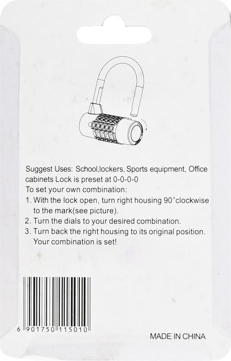 Actual product image Tri-circle Combination padlock 54 mm
