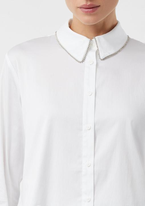 Immagine prodotto Comma Bluse Hemdbluse aus Baumwollpopeline mit Schmuckdetails (36)