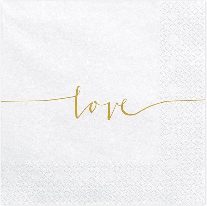 Actual product image Partydeco Love (20 pcs., 33 x 33 cm)