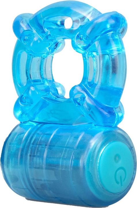 Actual product image Blush Stay Hard - USB Rechargeable 5 Function Vibrating Cock Ring - Stretchy - IPX7 Fully Submersible (4 cm)