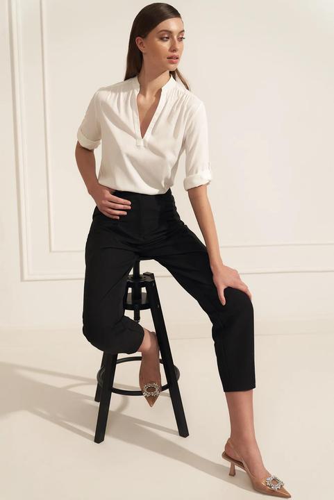 Immagine prodotto Nife Blusa in viscosa con maniche arrotolate donna (34)