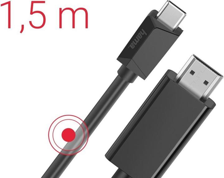 Actual product image Hama USB Typ C — HDMI (Typ A) (1.50 m, HDMI, 1.4)
