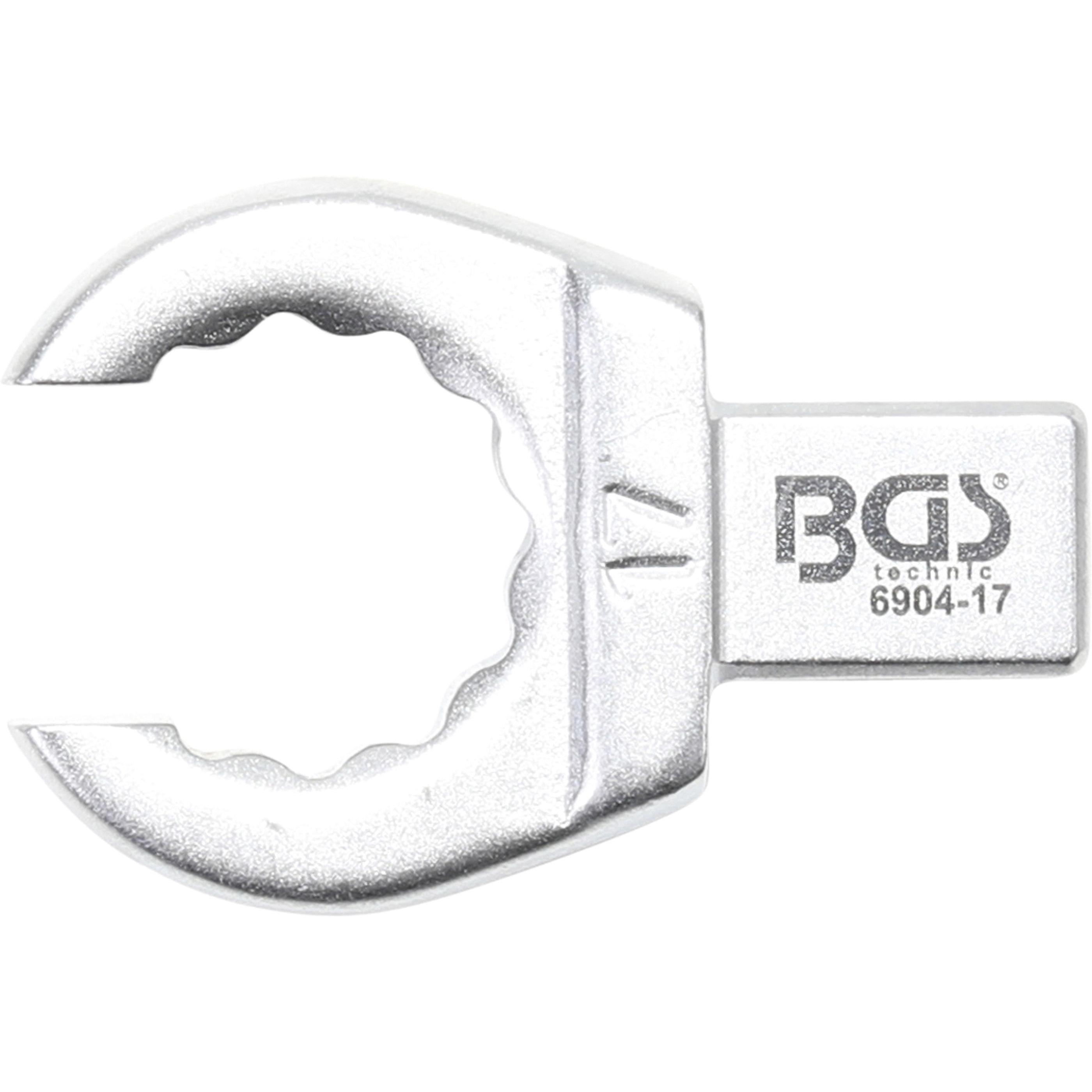 Thumbnail - BGS, Schraubenschlüssel, Einsteck-Ringschlüssel offen 17 mm Aufnahme 9 x 12 mm (17 mm)