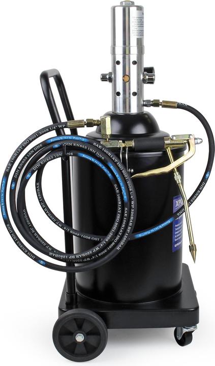 Produktbild XPOtool 15L Fettpresse pneumatisch Druckluft fahrbar Abschmierpresse Profi mobil